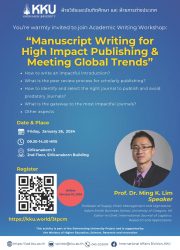 “Manuscript Writing for High Impact Publishing & Meeting Global Trengs”